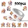 500Stk Rolle Weihnachten Tier Danke Aufkleber Susses Cartoon Festliche Geschenk Etikett - Tier Danke Aufkleber B