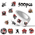 500stk Rock Musik Aufkleber Rolle Dunkler Punk Rocker Stil Vinyl DIY Aufkleber - Rockmusik A