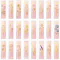 24 pieces pink floral bookmarks boxed vintage gold foil decorative paper reading cards. - Floral Style B / 24 Sheets/Pack / Pink