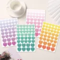 Aesthetic plaid heart marker stickers set journal decorative index label sticky notes 8pcs - 8 Sheets Set / Plaid Heart Element