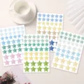 8 sheets polka dot star stickers memo index tabs planner label diary sticky notes - Polka Dot Pentagram - 8 Sheets
