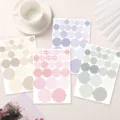 Grid dot sticker sheet set variant in assorted pastel colors, perfect for DIY bullet journals. - Round Polka Dot Style