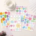 Korean style irregular border memo stickers set, cute decorative planner sticker decals for journal. - Irregular 8-Sheet Set