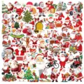 50pcs Christmas stickers cute cartoon waterproof decals for journal phone case tablet decor - 50 Pcs Style B