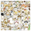 Niedliche Katzen Sticker Variante, 100 Stk wasserdichte Cartoon Kätzchen Aufkleber. - Kätzchen Stil 2