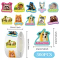 500 stücke realistisch tier aufkleber rolle süß kinder cartoon motivierende etiketten aufkleber - Realistische Tiere A