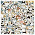 100 Stueck suesse Katzen Aufkleber Set, lustige Cartoon Tier PVC Sticker fuer Laptop Koffer - Kätzchen 4