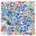 Marine life stickers pack, holographic gold foil ocean animal sticker set for kids gifts. - 203 Sheets Pack / Marine Life