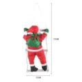 Babbo Natale che scala la scala peluche sospeso accessorio decoro natalizio 70x20cm. - Scala per una persona / 40CM