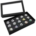 Miniature soccer balls set souvenir collection box for world cup fans football display - Transparent Box 15-Ball Set