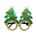 Occhiali novità albero di Natale con glitter e stelle per feste natalizie allegre. - 6 Alberi doppi