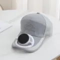 Berretto da baseball estivo con protezione solare e ventola solare cappello a rete traspirante uomo - Modello Solare e Ricaricabile 600MA / Grigio