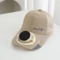 Cappellino da baseball con ventilatore solare estivo cappello parasole traspirante rete - Kaki