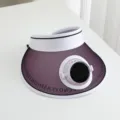 Zonneklep hoed met zonneventilator, UV-bescherming voor buitensporten en strand. - Zonne-energie + Oplaadbaar 600MA / Wit
