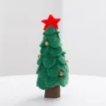 Mini albero di Natale in feltro decorazione da tavola con stella e campanelle festive. - Taglia S / Verde