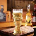 Weltpokal Trophäe Bierglas 17.5cm große Kapazität Klarglas Becher für Bar Party Feier - Trophäenstil - Klein 350ML