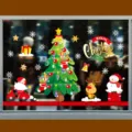 Christmas window stickers static decals glass decorations for holiday party home decor - XD-171