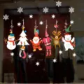 Christmas window stickers electrostatic decals snowflake Santa snowman shop glass decor 2026 - XD-63