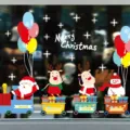 Christmas window stickers static cling decals holiday festive decorations for glass and shop windows - XD-174