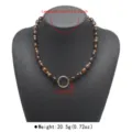 Stylato moderno vintage akriliko kolie me chryso metalliko dachtylidi gia gynaikes - Κεχριμπαρένιο