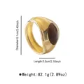 Detailed view of the vintage geometric metal bangle featuring a stylish brown resin textured inlay. - Geometric Resin Texture Bracelet (B3983)