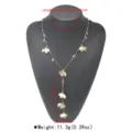 Fashion gold metal flower Y-shape long necklace elegant daily jewelry accessory for women - Gold Necklace