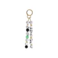 Breloque de sac porte-clés en perles acryliques faites à la main colorées avec anneau doré. - Style Pendentif (C0767)