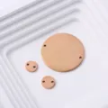 Roestvrijstalen ronde blanke hangers, gepolijste gaten DIY sieraden detail onderdelen. - 8mm / Roségoud