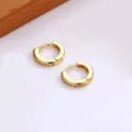 Vergulde ronde kleine oorbellen voor dames, minimalistisch en chic sieradenaccessoire. - Binnendiameter 8mm (1 Paar) / Goud