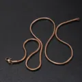 Roségoud roestvrij staal ronde slangenketting ketting veelzijdige DIY sieraden accessoire - Roségoud