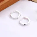 Zilveren kristalen huggie creolen oorbellen voor vrouwen, elegante dagelijkse sieraden. - Binnendiameter 10mm (1 Paar) / Zilver