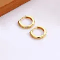 Vergulde kleine creolen oorbellen met sprankelende zirkonia stenen voor dames elegant - Binnendiameter 10mm (1 Paar) / Goud