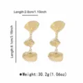 Gold seashell drop earrings summer beach style dangling jewelry for women fashion - Seashell (E14719) / Gold