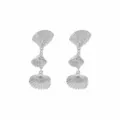 Silver shell conch drop earrings summer beach ocean style fashion jewelry for women elegant - Seashell (E14720) / Silver