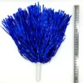 Blauwe cheerleading pompom met wit handvat, sport accessoire voor team aanmoediging. - Rechte Handgreep 20g / Voor Kleuterschool & Basisschool / Blauw