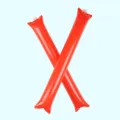 Red inflatable cheer sticks, concert cheering sticks, party spirit noisemaker supply. - Red