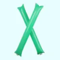 Green inflatable cheering sticks variant for concert and sports fan event cheering. - Green