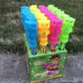 Colorful bubble wand set detail showing 24 pieces in assorted animal shapes and vibrant colors. - Elephant Style / 1 Piece/Pack