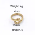 Gouden rvs knuffel ring, open verstelbare band minimalistische unieke mode sieraden stijl. - Dubbele Hand Hug Stijl (R5072-G)