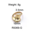 Brede stalen ring met zwaar en opvallend nissenontwerp, stijlvolle gouden statement sieraden. - Chunky Onregelmatige Stijl (R5069-G)