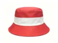 Red and white striped bucket hat, national flag design fan support sun hat, unisex casual style. - Austria 2