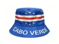 Cape Verde Flag Print Bucket Hat Unisex Sun Protection Sports Fan Cap Summer Sunhat Men Women - Cape Verde