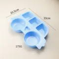 Blue car shaped divided toddler plate with sections for baby self feeding, food grade. - Dinner Plate / Blue Plate