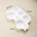 White cartoon car shaped baby segmented dinner plate, 33x20.5cm food grade toddler table ware - Dinner Plate / White Dinner Plate