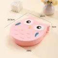 Scatola portaoggetti in plastica a forma di gufo rosa organizzatore da scrivania per casa - Scatola Portaoggetti Gufo / Rosa