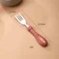 Fourchette d'entrainement pour enfants en acier inoxydable avec poignee rose 15.5cm - Fourchette à Manche Rond / Rouge