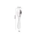 Mini cuillère à café en acier inoxydable manche court cuillère dessert argentée - Cuillère à Glace Pointue