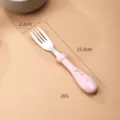 Fourchette enfant en acier inoxydable poignée licorne rose apprentissage repas bébé 15.5cm - Fourchette à Manche Rond / Rose