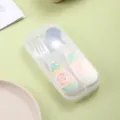 Edelstahl Kinder Besteck Set mit Gabel, Löffel und süßer Löwen Aufbewahrungsbox fürs Füttern. - 304 Edelstahl Löffel Gabel Box Löwe