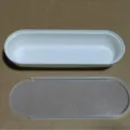 Weißer Besteck-Aufbewahrungsbox aus Kunststoff mit transparentem Schiebedeckel ideal - Einzelne Box